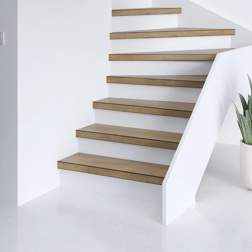 Stormwood Easy SPC, witte stootborden, sfeerimpressie