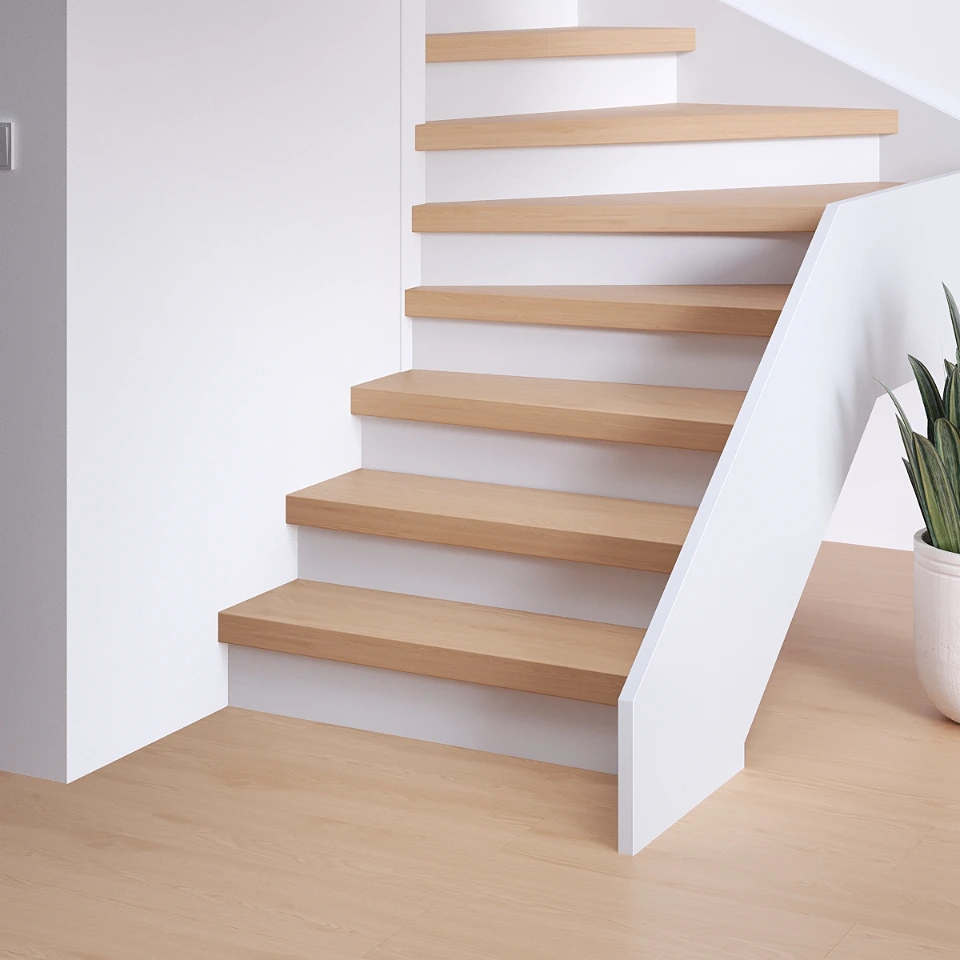 Mistwood Premium SPC, witte stootborden, sfeerimpressie