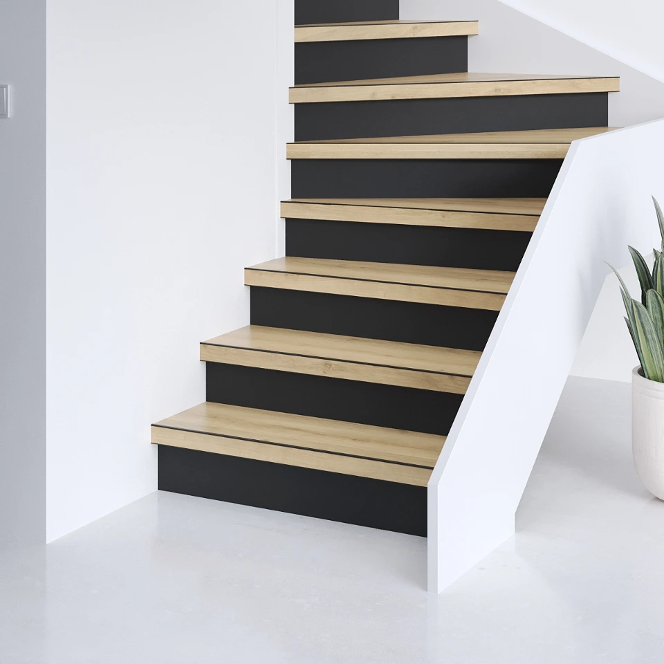 Classic Easy SPC, zwarte stootborden, sfeerimpressie