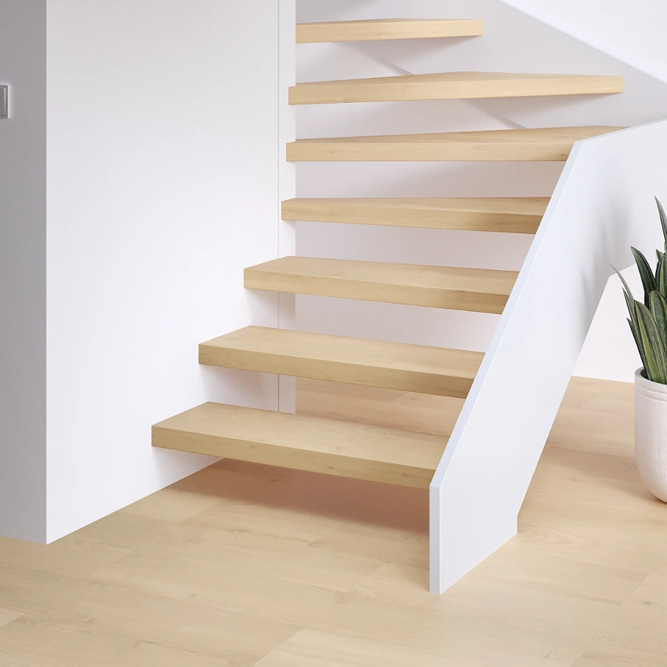 Zen Premium SPC, een open trap, sfeerimpressie