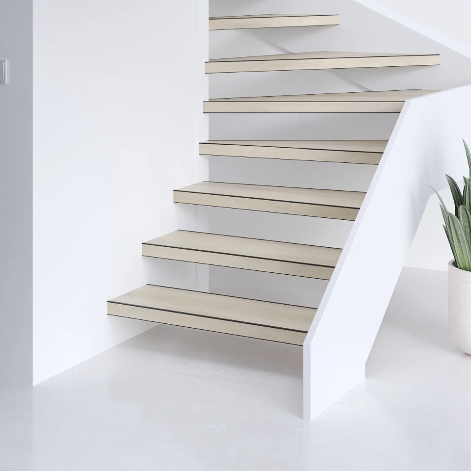 Nordic Easy SPC, een open trap, sfeerimpressie