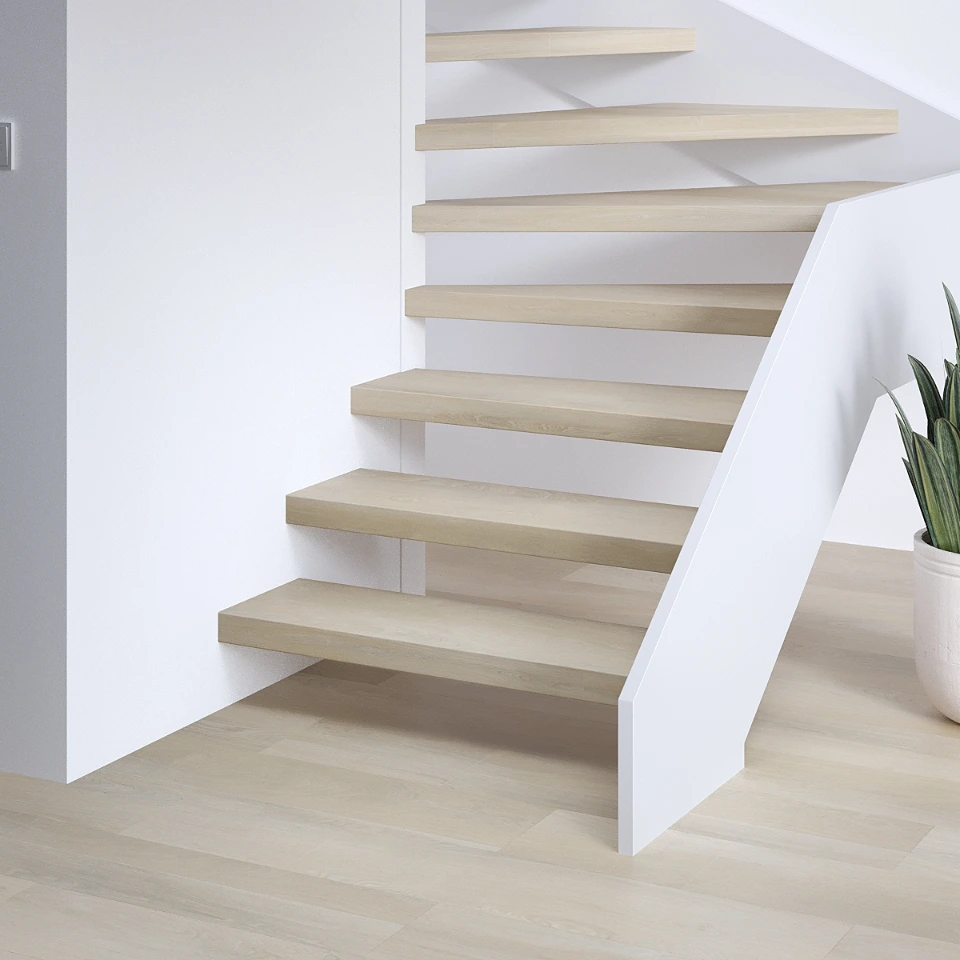 Nordic Premium SPC, een open trap, sfeerimpressie