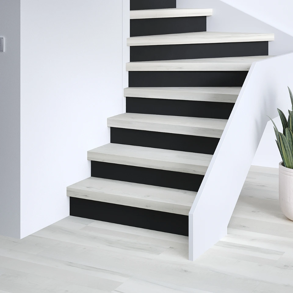 Ashborne Premium SPC, zwarte stootborden, sfeerimpressie