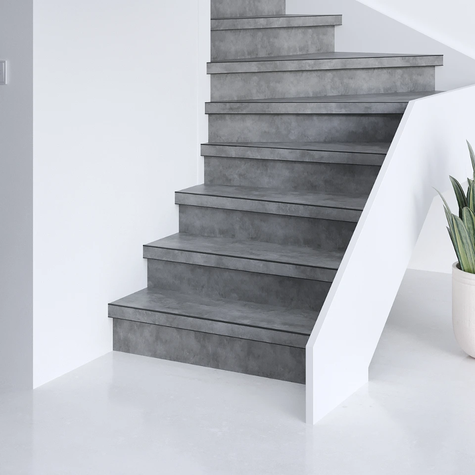 Graphite Easy SPC, stootborden in graphite, sfeerimpressie